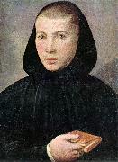 CAROTO, Giovanni Francesco Portrait of a Young Benedictine g oil